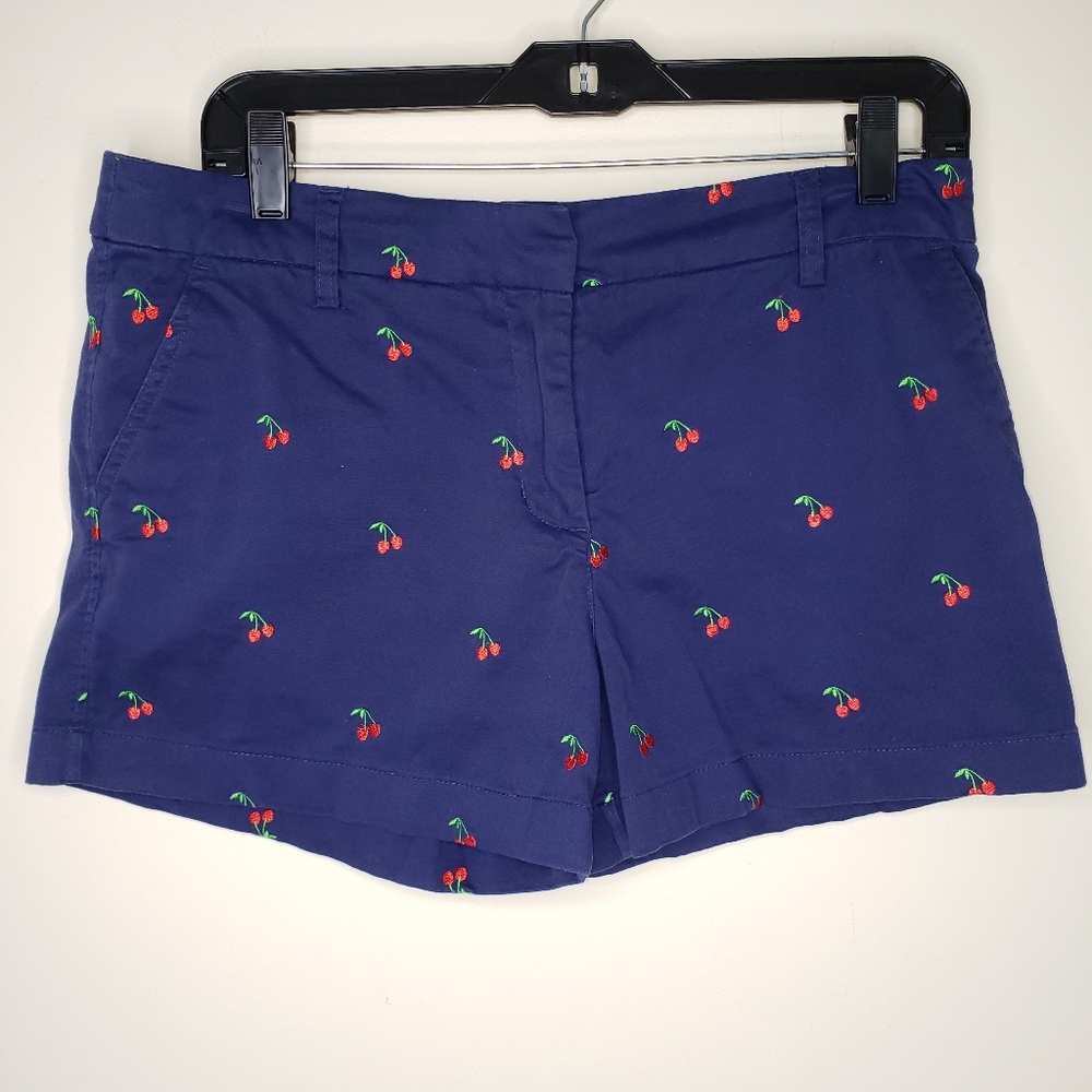 Cambridge Dry Goods Blue Shorts w/Embroidered Cherries Size 6